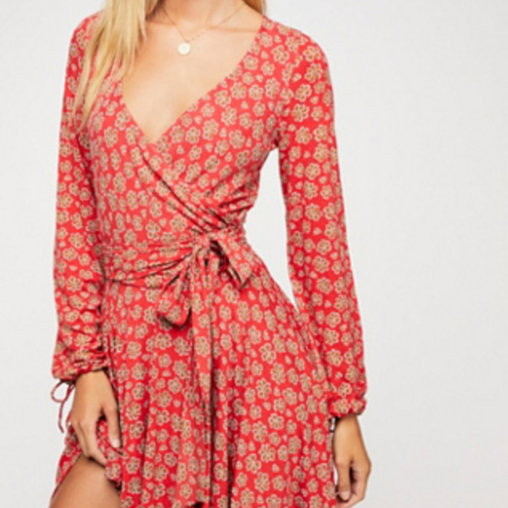 Free People Pradera Wrap Mini Dress